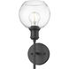 Axel 1 Light 6.5 inch Matte Black Wall Sconce Wall Light in Clear Glass